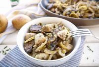 Savory Chicken, Mushroom, and Spiral Potato Bake