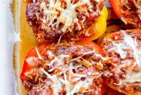 Savory Lean Ground Beef and Rice Stuffed Peppers