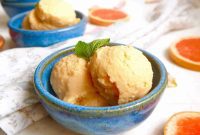 Zingy Creamy Paleo Grapefruit Sorbet