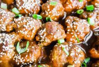Spicy Sweet Paleo Tso Meatballs