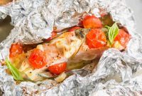 Basil Tomato Salmon Foil Packets