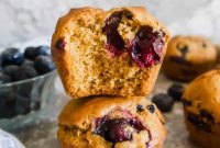 Naturally Dairy-Free Olive Oil Blueberry Muffins