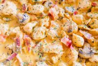 Velvety Dairy-Free Bacon Mushroom Chicken