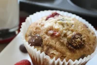 Oversized Raspberry Chocolate Banana Dream Muffins