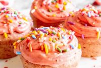 Homemade Small Batch Strawberry Cupcakes