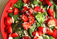 Luscious Strawberry Spinach Salad with Sesame Poppyseed Drizzle