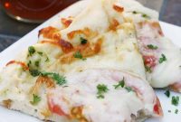 Simple White Pizza with Ripe Garden Tomatoes