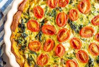 Sweet Potato Crusted Zucchini Kale Quiche