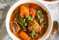 Nourishing Creamy Beef Stew with Kale and Tomato Paleo Gluten Free
