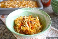 Spicy Buffalo Chicken Spaghetti Squash Bake