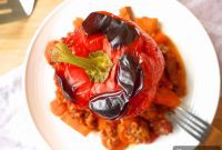 Healthy Roasted Turkey Stuffed Bell Peppers (Paleo & Gluten-Free)