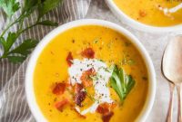 Warming Butternut Squash and Chicken Soup