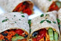 Vibrant Hummus Veggie Wraps