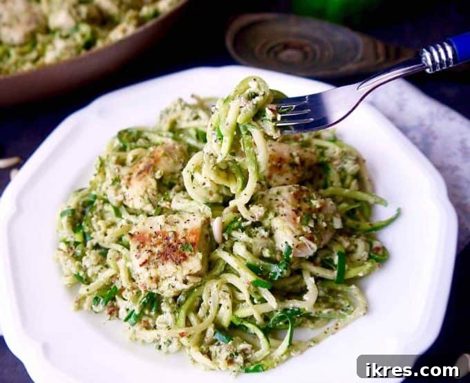 Vibrant Paleo Chicken and Zoodles with Green Pepper Almond Pesto 2 Vibrant Paleo Green Pepper and Almond Pesto Zoodles with Grilled Chicken – A healthy, gluten-free, and Whole30 meal inspired by the Amalfi Coast, full of fresh flavors and lean protein.