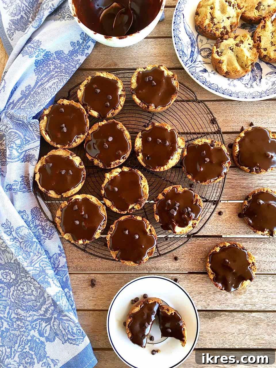 Paleo Chocolate Chip Cookie Cake Cups 8 A single Paleo Chocolate Chip Cookie Cake Cupcake