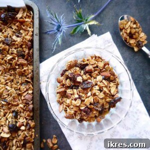 Olive oil granola in a bowl.
