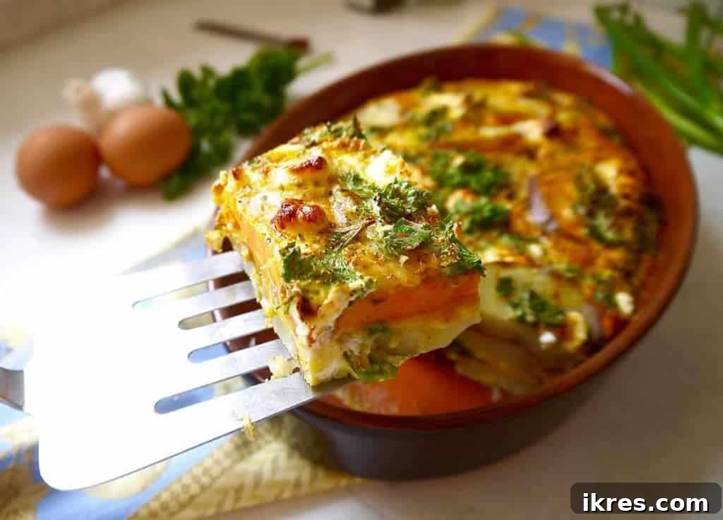 Delicious and healthy Paleo Baked Spanish Tortilla, a gluten-free potato omelette