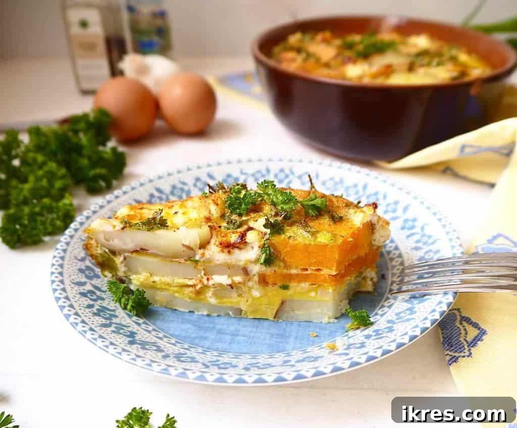 Preparation steps for Paleo Baked Spanish Tortilla showing sliced ingredients