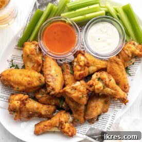 Baked Chicken Wings on a plate