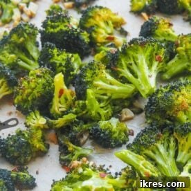 Easy Oven Roasted Broccoli with Garlic and Olive Oil
