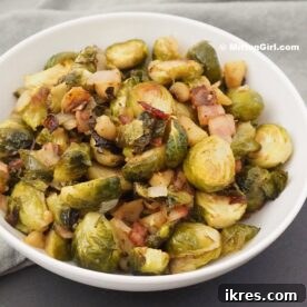 Sheet Pan Apple Bacon Brussels Sprouts