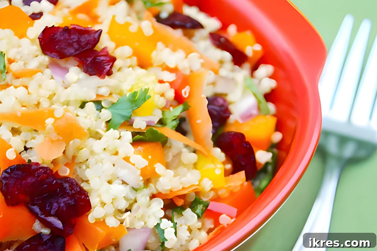 Zesty Quinoa Salad for a hot summer day, with healthy ingredients