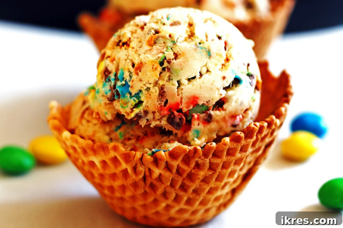 No Oven, No Sweat: 19 Easy Desserts to Cool Your Summer 9 Colorful No-Churn Candy Explosion Ice Cream, a fun and customizable frozen no-bake dessert.