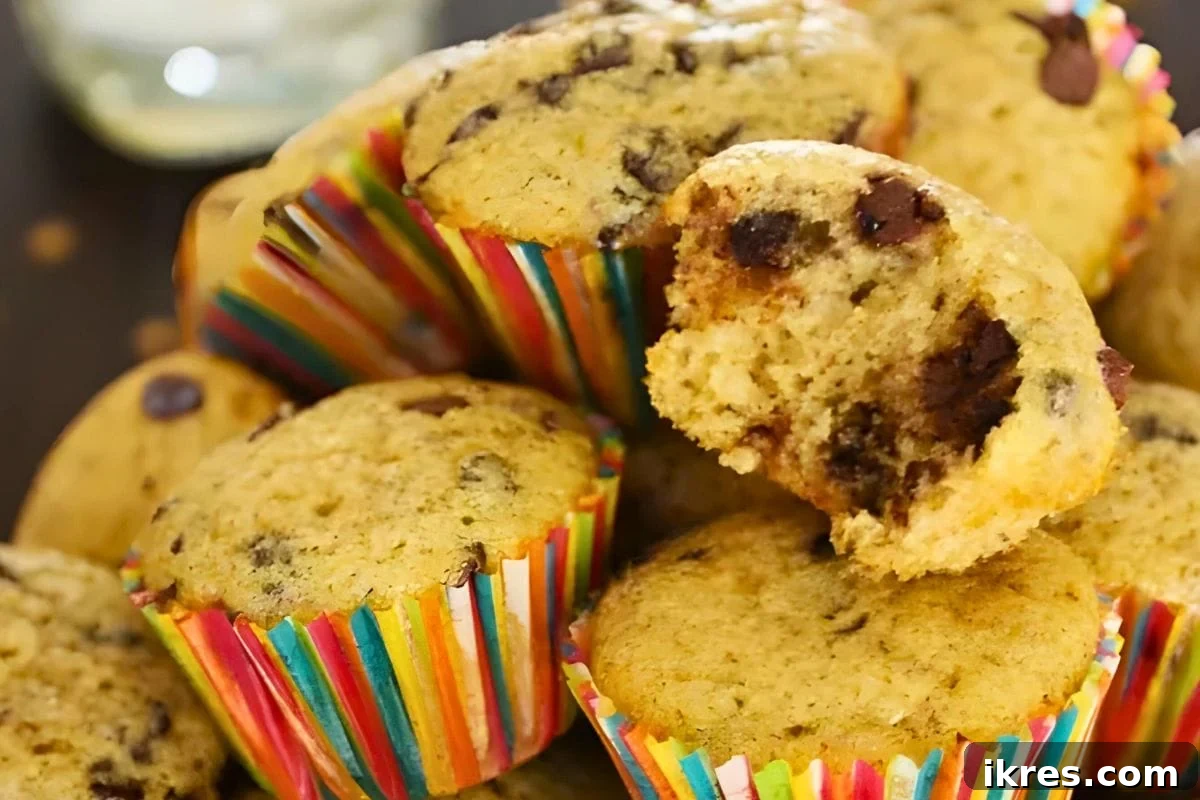 21 Afterschool Snack Hacks Kids Will Devour 2 Delicious mini chocolate chip muffins on a cooling rack