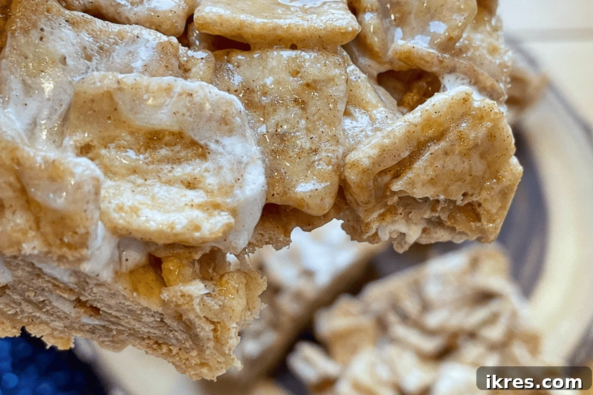 21 Afterschool Snack Hacks Kids Will Devour 11 Gooey cinnamon toast crunch cereal treats cut into squares