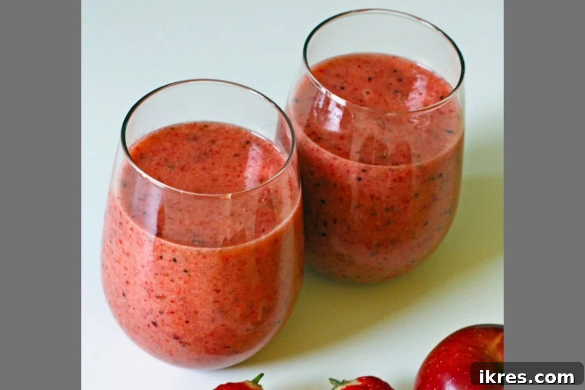21 Afterschool Snack Hacks Kids Will Devour 19 Colorful strawberry kiwi smoothie in a glass with a straw