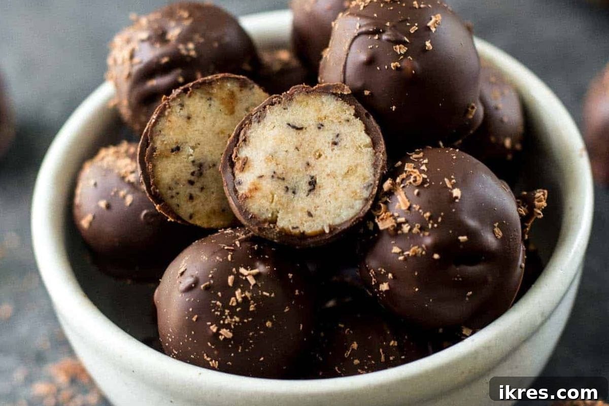 Decadent chocolate-dipped banana bread truffles, perfectly bite-sized