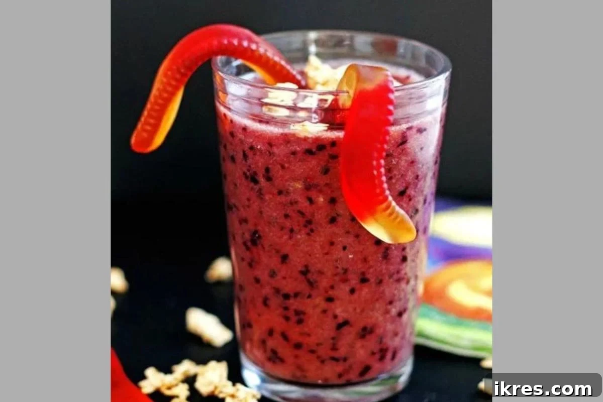 Purple People Eater Smoothie - a healthy and fun purple smoothie for Halloween