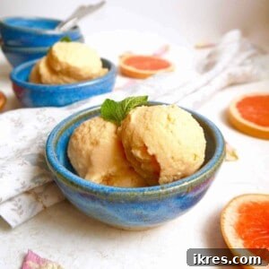 Creamy Paleo Grapefruit Sorbet (GF)