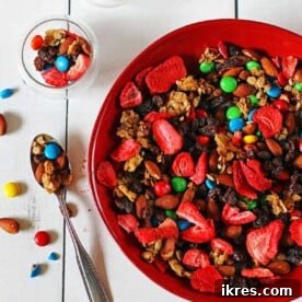 A vibrant bowl of Homemade Trail Mix, ready for a healthy snack on the go.