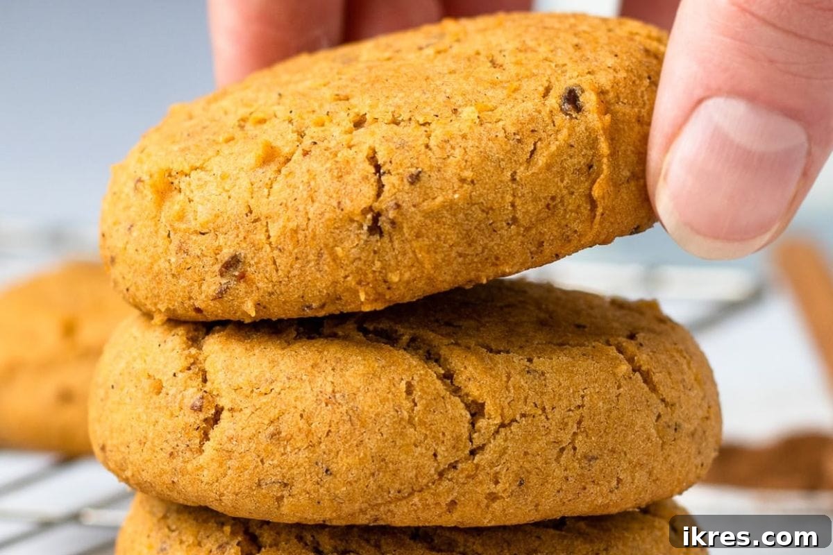 Simple, soft, and chewy Cozy Pumpkin Cookies with rich pumpkin spice flavor
