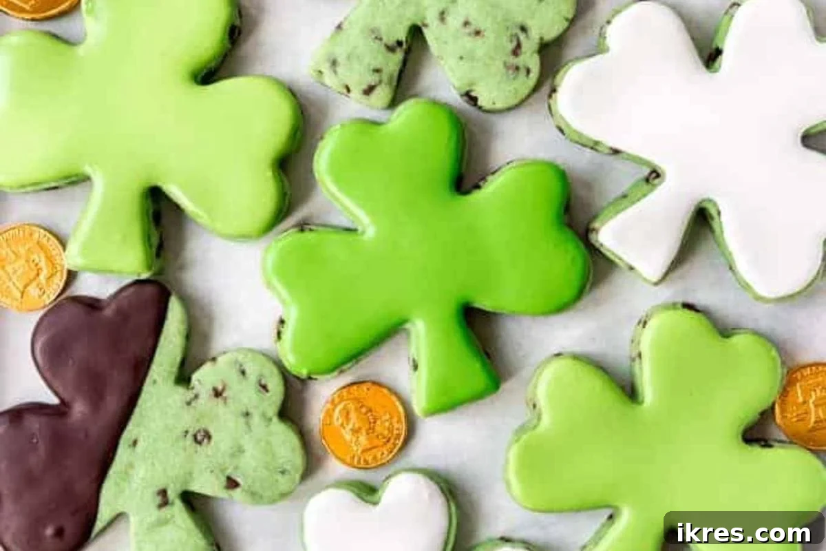 8 Quick St Patricks Day Desserts 6 Mint Chocolate Chip Sugar Cookies