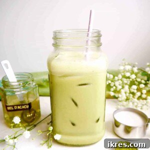 Iced Almond Milk Matcha Latte