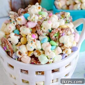 Bunny Bait Easter Snack Mix, a festive and easy treat with a perfect balance of sweet and salty flavors, ideal for Easter baskets, movie nights, and other holiday occasions.