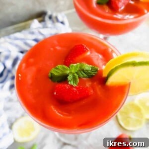 Healthy Homemade Strawberry Daiquiris (Paleo option, Gluten-Free) | Perchance to Cook, www.perchancetocook.com