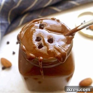Velvety Paleo Chocolate Almond Butter 8 Smooth Paleo Chocolate Almond Butter {GF} | Perchance to Cook, www.perchancetocook.com
