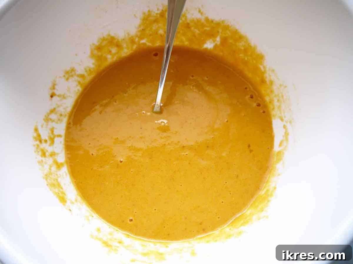 Pumpkin waffles batter.
