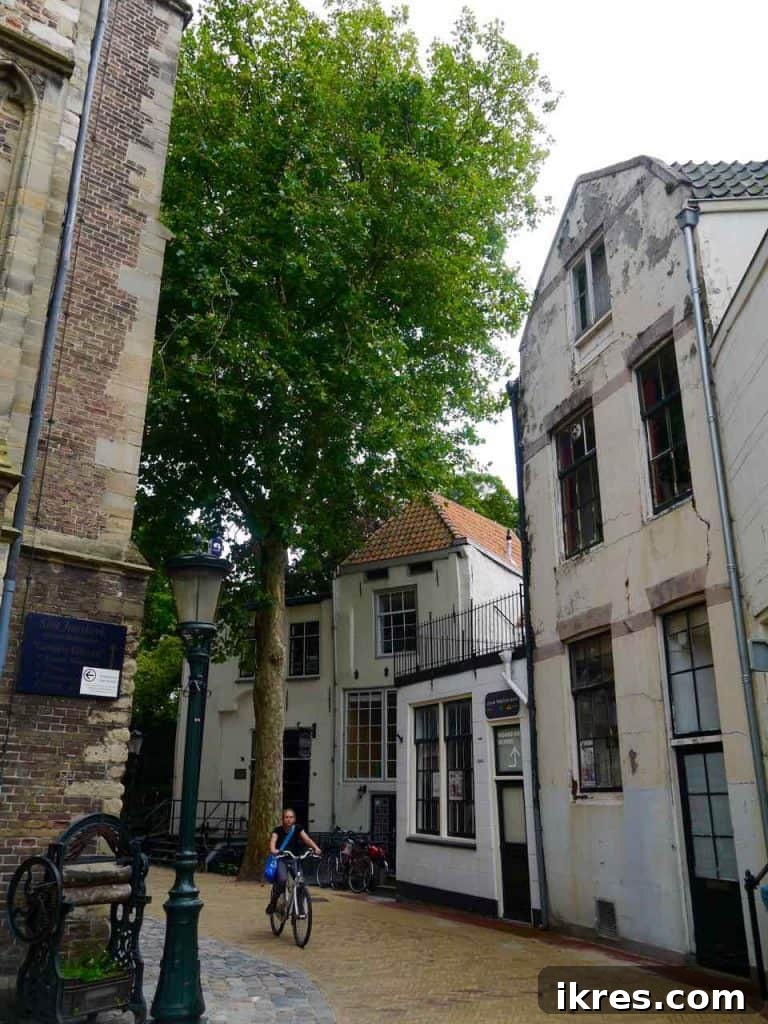 Quaint architecture and peaceful canals in a residential part of Gouda