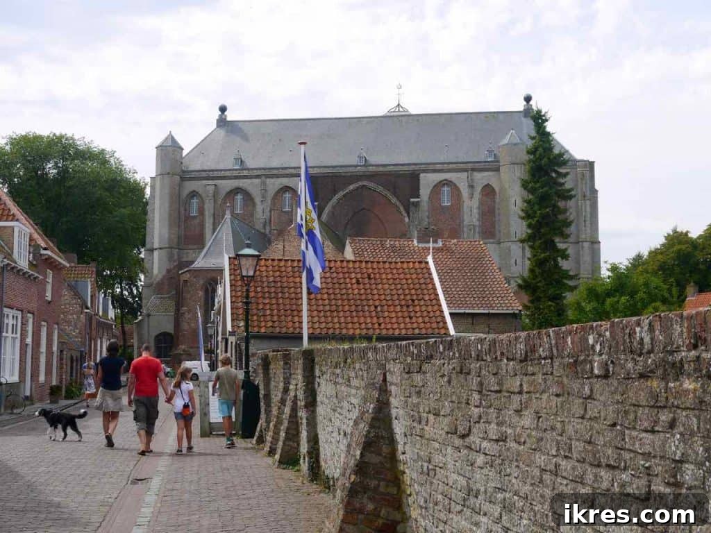 A charming street leading towards Veere's central square