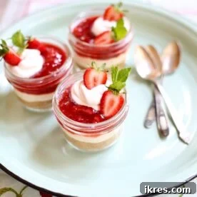 Strawberry Cheesecake in a Jar
