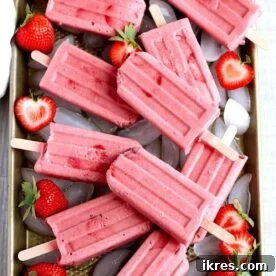 Strawberry Yogurt Popsicles
