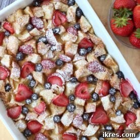 Berry French Toast Casserole (Make Ahead Overnight)