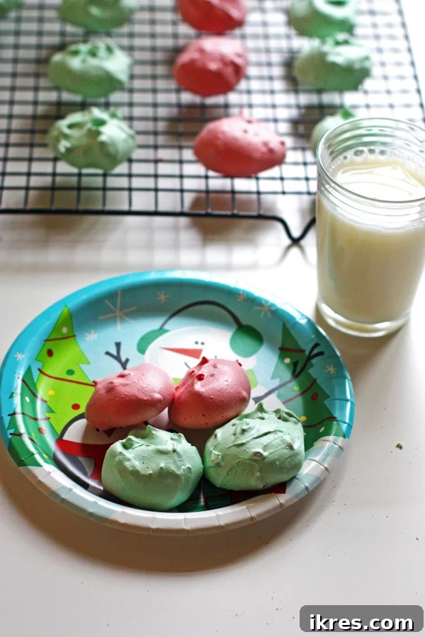 Light Chocolate Chip Meringue Clouds 2 Festive Christmas Chocolate Chip Meringue Cookies
