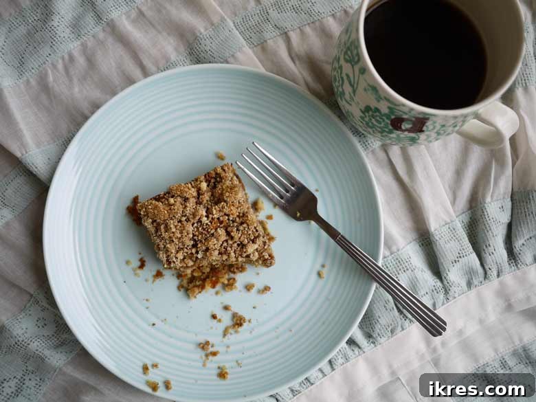 Freshly baked Paleo Banana Coffee Cake, ready to be enjoyed.