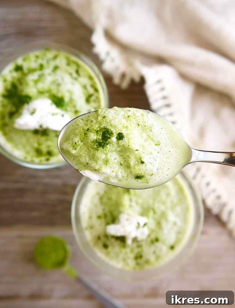 Wholesome Frozen Dairy-Free Matcha Delight 4 Creamy Frozen Dairy-free Matcha Latte - A Wholesome Paleo Drink