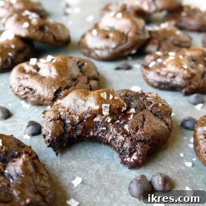 Decadent Paleo Gluten-Free Double Chocolate Chip Cookies 12 Fudgy Gluten-Free Double Chocolate Chip Cookies with Sea Salt